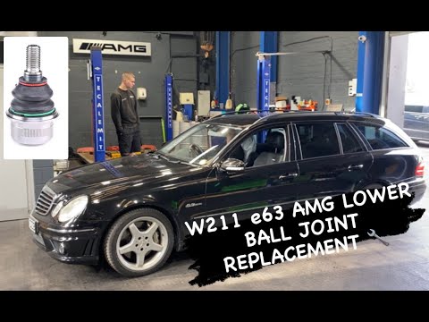 Rare Mercedes w211 E63 AMG estate getting a very common job done! Lower ball joint!