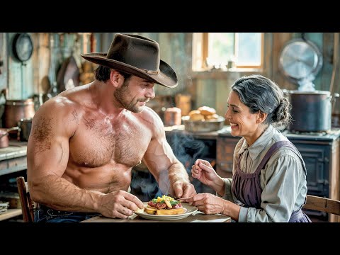 Giant Cowboy Hired Lonely Widow To Cook For Him, But Her Smile Fed His Starving Heart