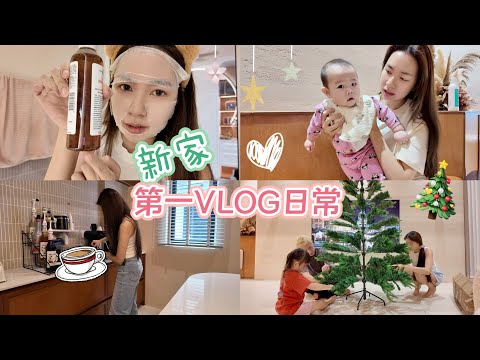 【VLOG】新家的第一个VLOG!金盏花水真的很爱💛 |一起布置210cm的圣诞树🎄