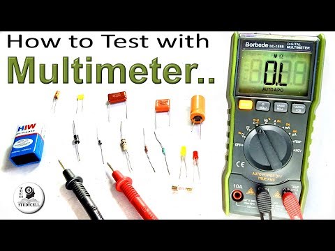 How To Test Voltage Amps Frequency & Basic Electronics Components with Multimeter | Borbede 168B
