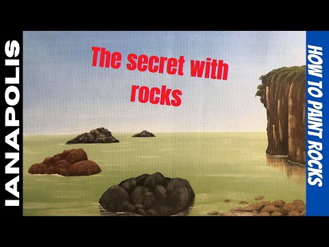 #429 Acrylic art How to paint rocks (secret with rocks)