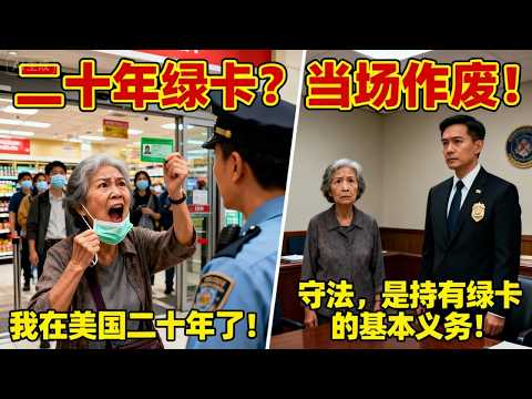 中国大妈拒戴口罩，怒斥美国警察：「我是绿卡持有者，我在美国二十年了！」华裔移民官的回应，却让她瞬间沉默…