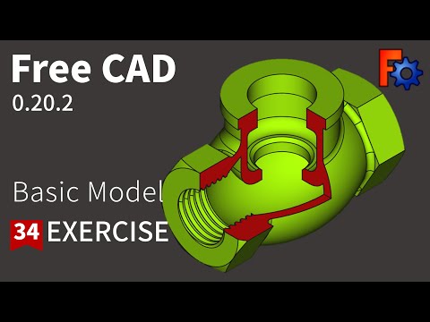 FreeCAD Tutorial for beginners,basic model exercise-34