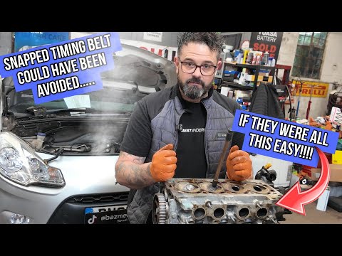 TIMING BELT FAILURE!!! A FEW TEETH LEFT THE CHAT... 15 MINUTE CYLINDER HEAD REMOVAL!!!!