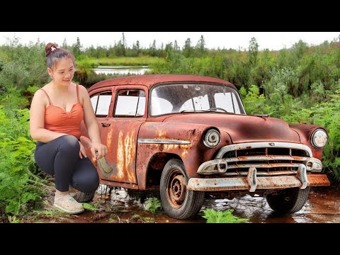 Timelapse :It took the girl 10 days to repair and restore the entire rusty old car