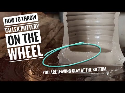 How to throw taller on the pottery wheel. 
