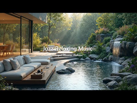 Relive Stress With Jazz Relaxing Music | Soft Jazz In Outdoor Living Room Ambience To Positive Mood