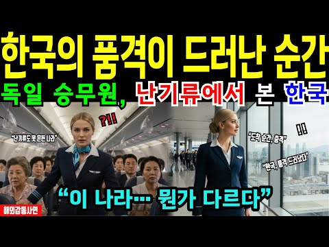 [해외감동사연] 독일 승무원, 난기류 속 한국 승객들의 행동에 충격… ‘독일에서도 못 본 장면이었다’