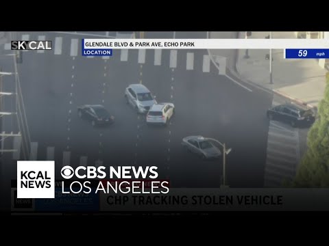 Stolen car suspect crashes after leading high speed chase through downtown LA