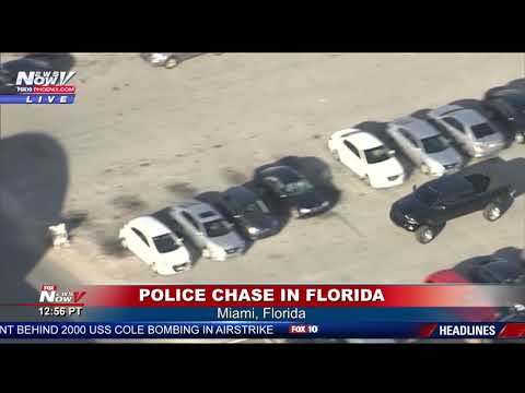 FULL POLICE CHASE: High Speed Chase In Miami, Florida
