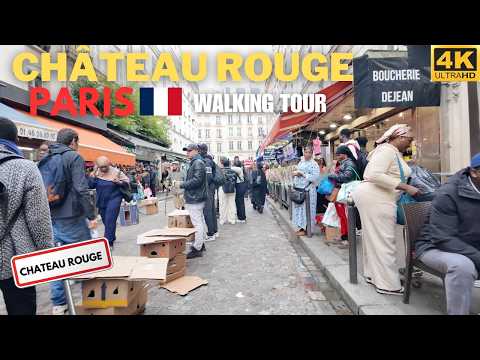 🇫🇷 Walking from Chatêau Rouge to Gare du Nord and Belleville - Paris France