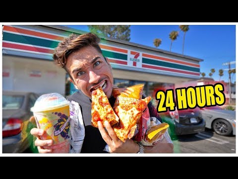 I only Ate 7-Eleven Food For 24 hours ... (IMPOSSIBLE FOOD CHALLENGE)