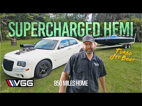 Will A Supercharged HEMI Pull A Turbo Jet Boat 1,000 Miles Home? (Monster Truck Motor!)