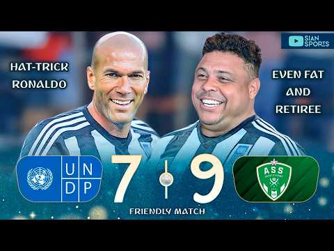 FAT AND RETIRED RONALDO PHENOMENON MARKS HAT TRICK, ZIDANE DID IT IN THIS FRIENDLY MATCH IN FRANCE