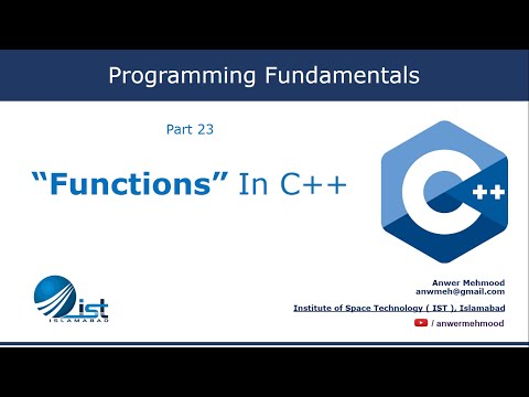 Functions in C++ Basics of C/C++ Programming Fundamentals Urdu/Hindi-online C/C++  Functions