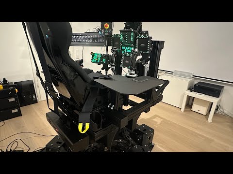 INSANE Flight Sim Cockpit Setup! Combining a Seatbelt Tensioner to a Motionsystems 6DOF platform