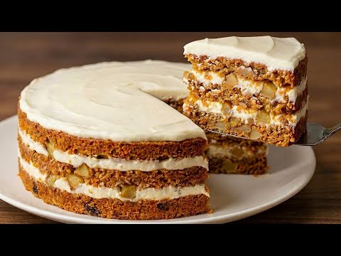 Kein Mehl und Zucker! Nur Haferflocken, Äpfel und Karotten! Gesunder Diätkuchen!