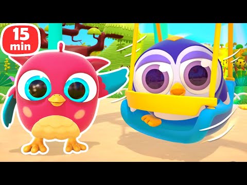 Совенок Хопхоп смастерил качели для ПИНГВИНЕНКА? 🐧 Мультики для малышей