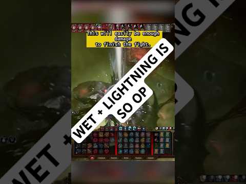 Water + Lightning is BROKEN in BG3 #baldursgate3 #honour #build #bg3