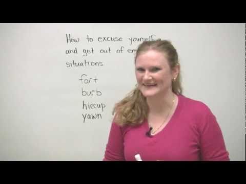 Slang in English: Bodily Noises – FART, BURP, YAWN, HICCUP, QUEEF