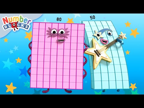 계산하는 법 배우기 - 큰 숫자 편집 123 - 어린이를 위한 숫자 만화 | 세는 법을 배우다 | 넘버블록스