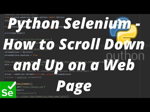 Python Selenium - How to Scroll Down and Up on a Web Page
