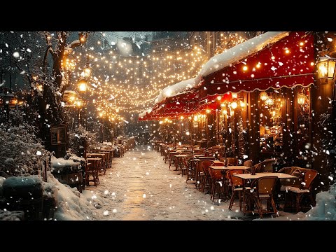 Snowfall Days ~ Coffee Shop Background | Smooth Winter Jazz Music for Study, Reading and Work