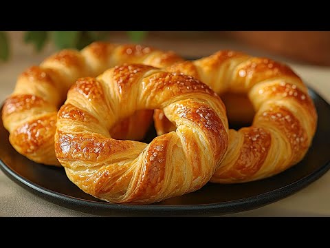 I learned this trick from a baker! Delicious pastries made from puff yeast dough!