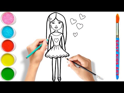 Easy Doll Drawing for Kidsπ¨