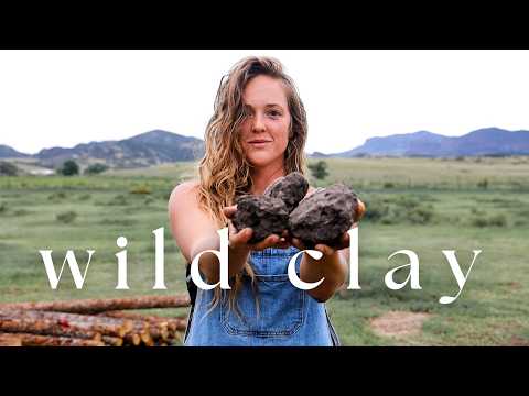 MAKING POTTERY FROM WILD CLAY | From harvest to pit firing 🏺