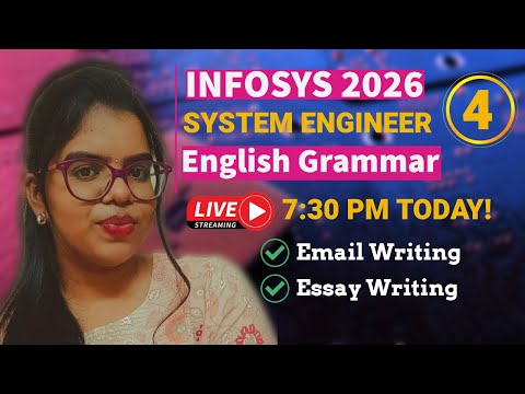 Infosys System Engineer 2025 | English Grammar | Email & Essay Writing | Questions and Templates