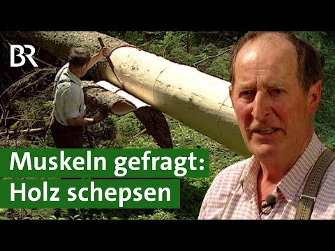 Holz schepsen: Stamm entrinden mit Schäleisen 2003 | Altes Handwerk | Holzfäller | Unser Land | BR