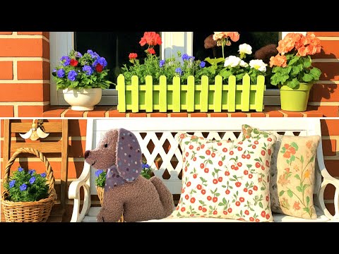 🏡 SPRING DAY/Decorating the house and garden/Sew a tablecloth/video blog