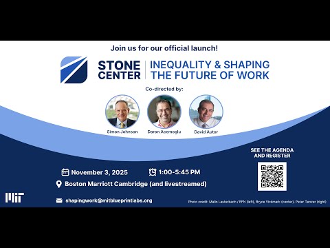 Stone Center on Inequality and Shaping the Future of Work Launch Event