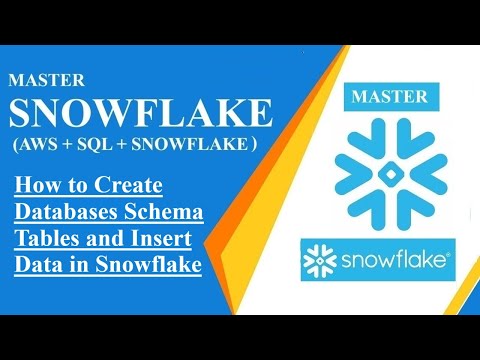 How to Create Databases Schema Tables and Insert Data in Snowflake, snowflake, master snowflake