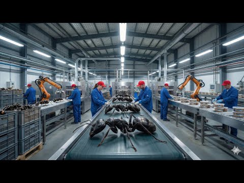 Inside a Modern Live Ant Factory: From Harvested Ants to Fishing Bait (Full Process)