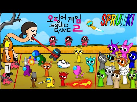 Among Us vs. Incredibox Sprunki in Squid Games 2 of Horror Series | Animation