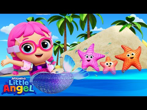 Mermaids Rescue Little Starfish | Little Angel Kids Songs & Nursery Rhymes