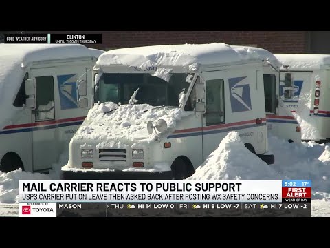 USPS mail carrier put on leave then asked back after posting weather safety concerns