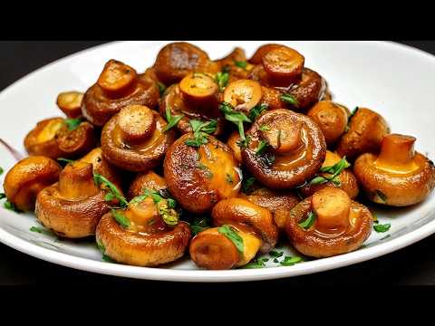 Fried mushrooms with garlic – the most delicious recipe! So fast and easy!