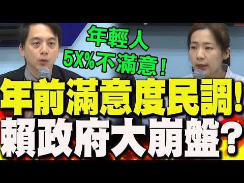 年前施政滿意度民調曝光!賴政府"大崩盤"?牛煦庭:年輕人高達"5X%"不滿意!