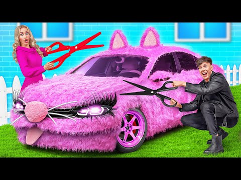 Rosa Auto vs Schwarzes Auto Challenge von TeenDO Challenge