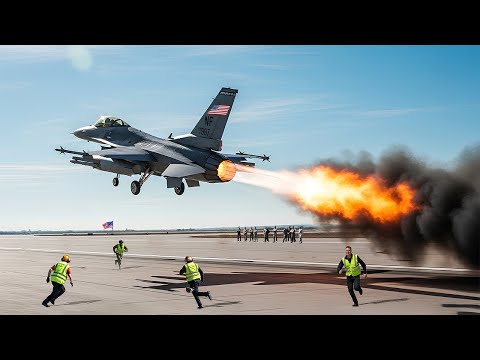 Venezuela Emergency - US F-16 Fighter Jet Pilot Flying Crazy at Full Speed