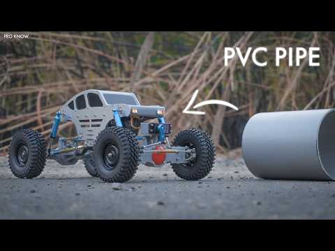 I Spent 100 Days Building My First 1:10 Scale RC Crawler Car Using PVC Pipe