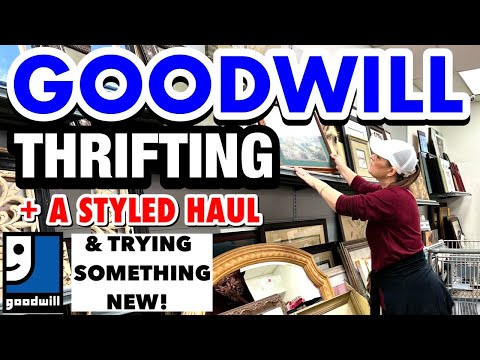 Trying something new! THRIFT WITH ME At Goodwill for all the things! STYLED home decor THRIFT HAUL