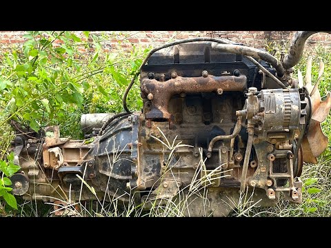 Restoration Old Broken 4 Cylinder Diesel Truck Engine // Completely Restore Diesel Engine