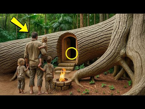 El padre viudo halló con sus hijos una casa en un tronco gigante, pero algo allí cambió su destino.