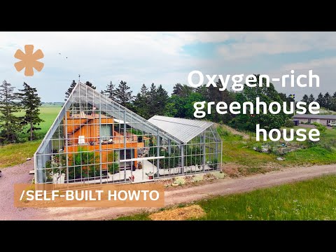 Family's self-built greenhouse home in farm country has indoor orchard 🌳