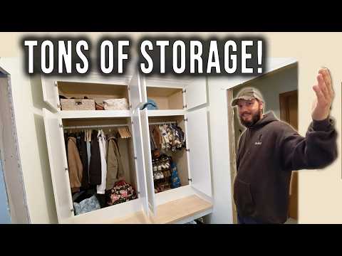 Building a Custom Mudroom Closet and Bench Seat Start to Finish
