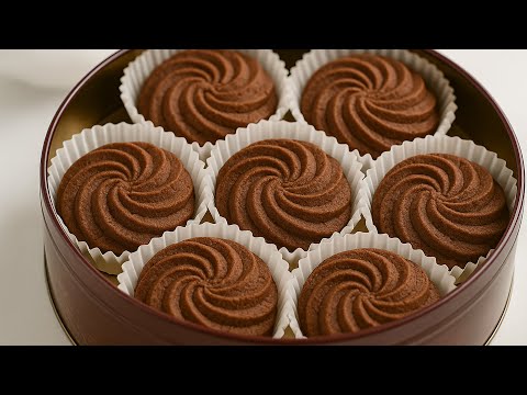 🍪 5-Ingredient Danish Butter Cookies — Now with Chocolate Magic! 🍫✨